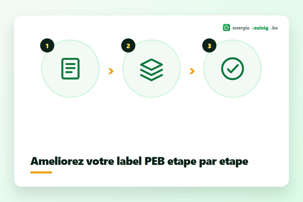 Améliorer le label PEB étape par étape avec l'isolation, la rénovation et un nouveau certificat