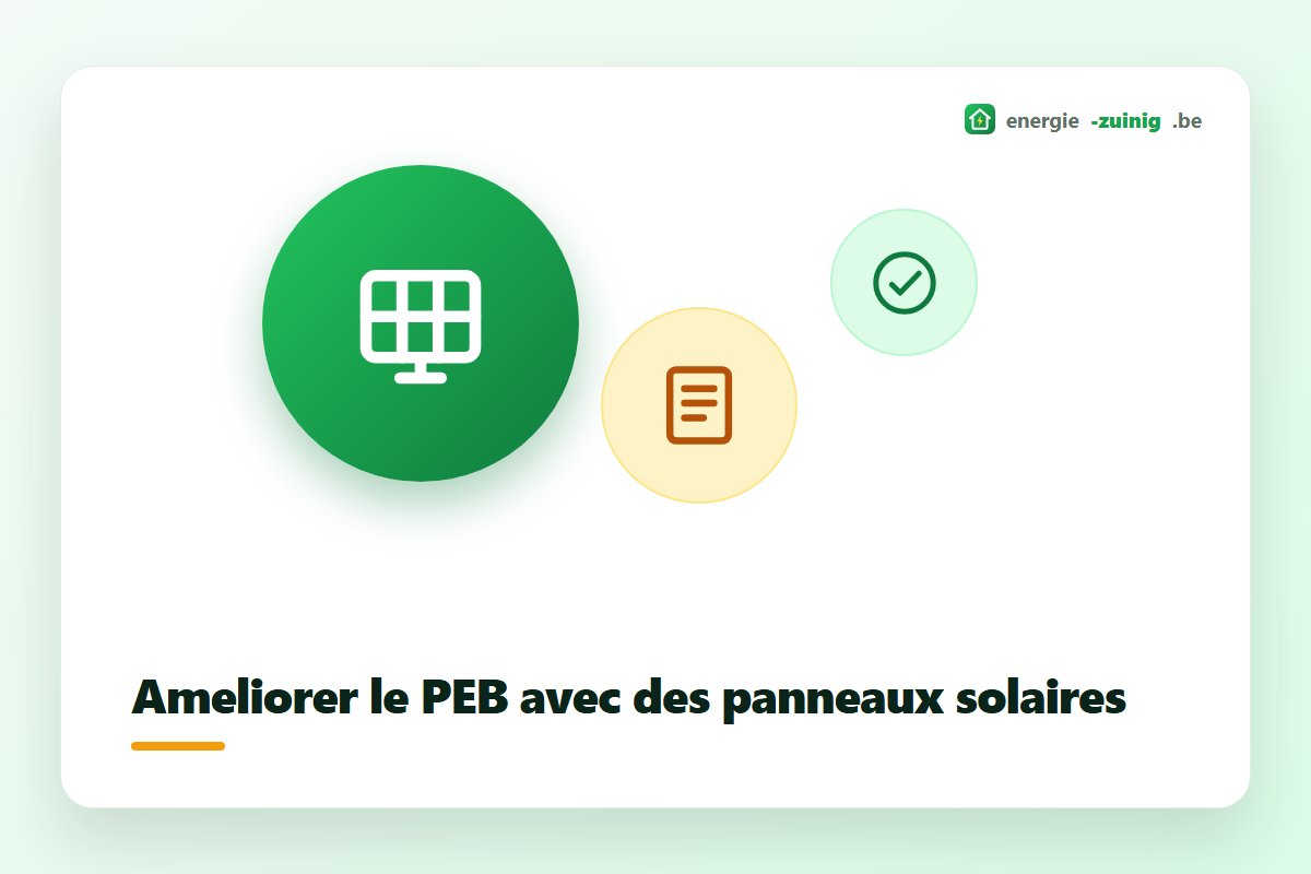 Améliorer le PEB avec des panneaux solaires qui abaissent les besoins du logement
