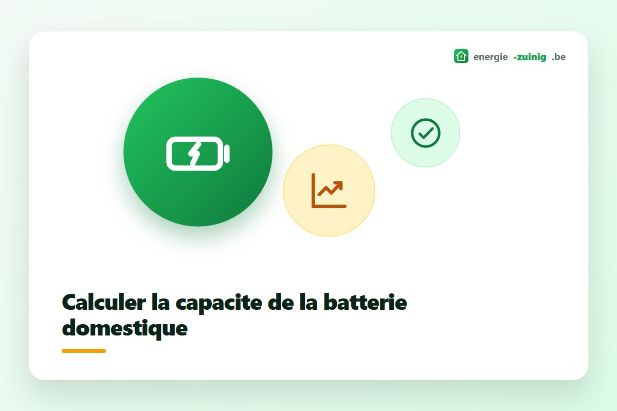 Calculer la capacité d'une batterie domestique en kWh pour une habitation