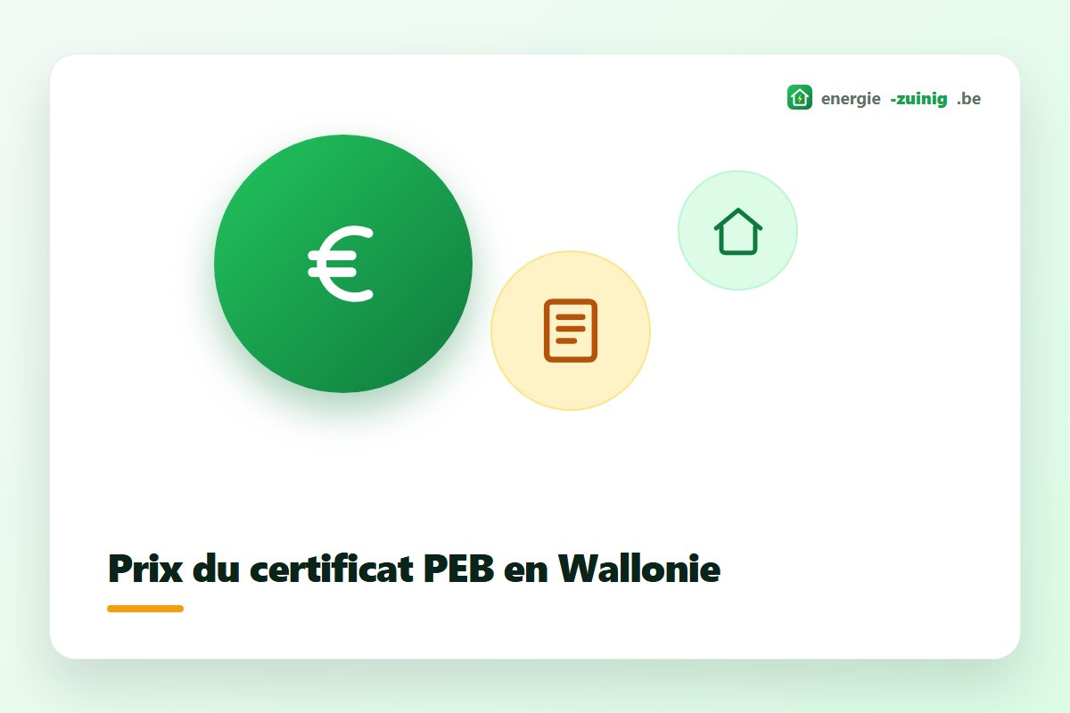 Prix du certificat PEB en Wallonie pour un appartement ou une maison
