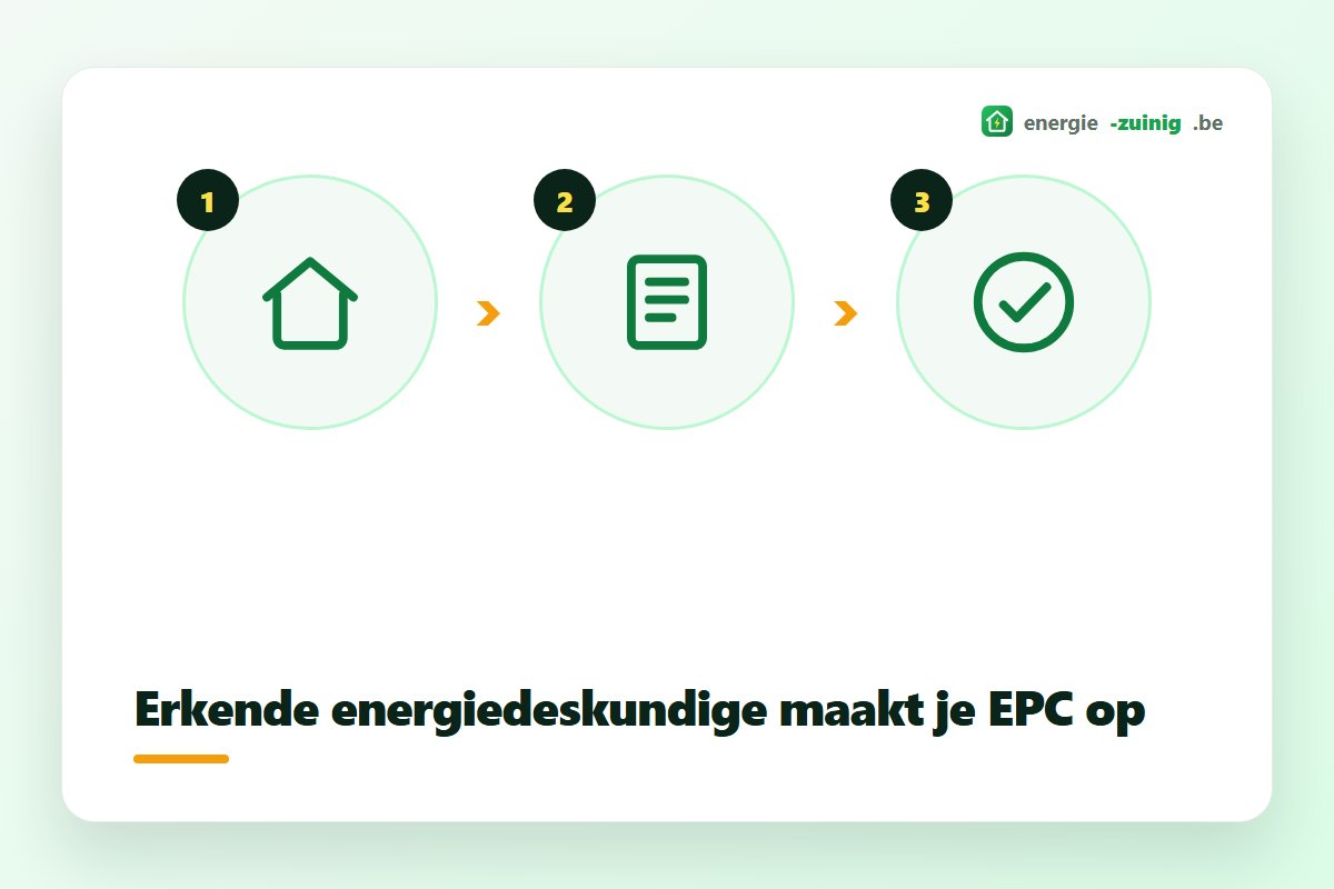 Erkende energiedeskundige type A maakt een EPC op voor een woning in Vlaanderen