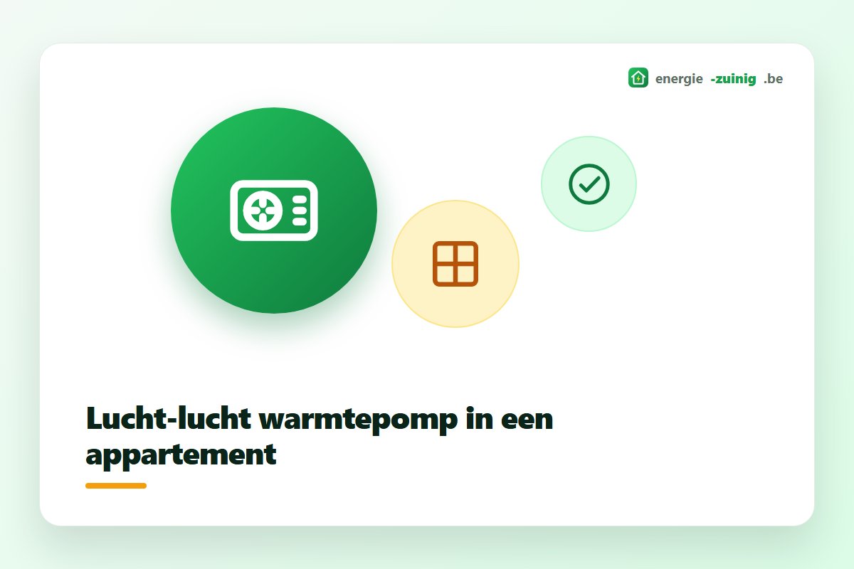 Lucht-lucht warmtepomp in een appartement met binnenunit per ruimte