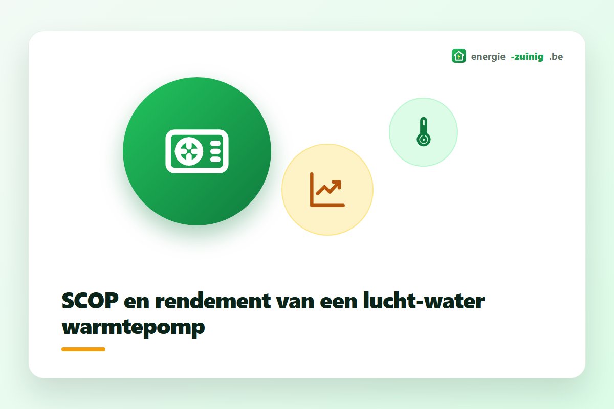 SCOP en rendement van een lucht-water warmtepomp bij lage afgiftetemperatuur