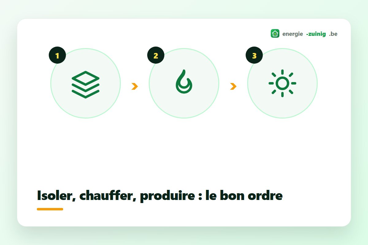 Économiser l'énergie dans le bon ordre : isoler, chauffer efficacement et produire soi-même