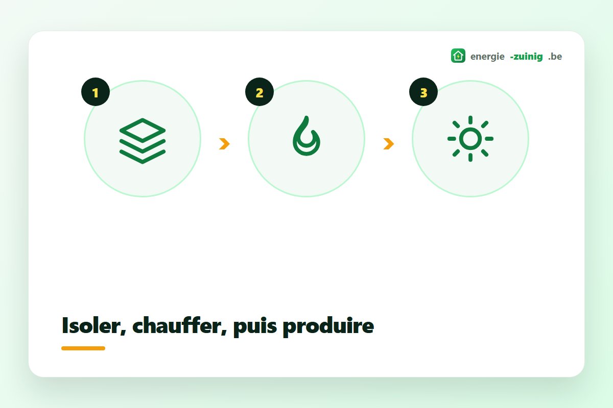 Ordre de rénovation énergétique : d'abord isoler, ensuite chauffer, puis produire de l'énergie
