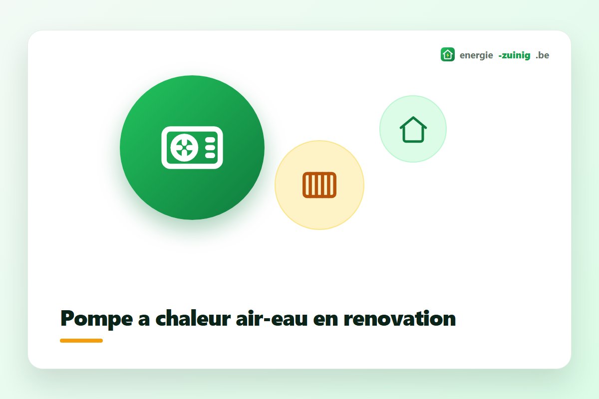Pompe à chaleur air-eau en rénovation chauffe radiateurs, sol et eau sanitaire