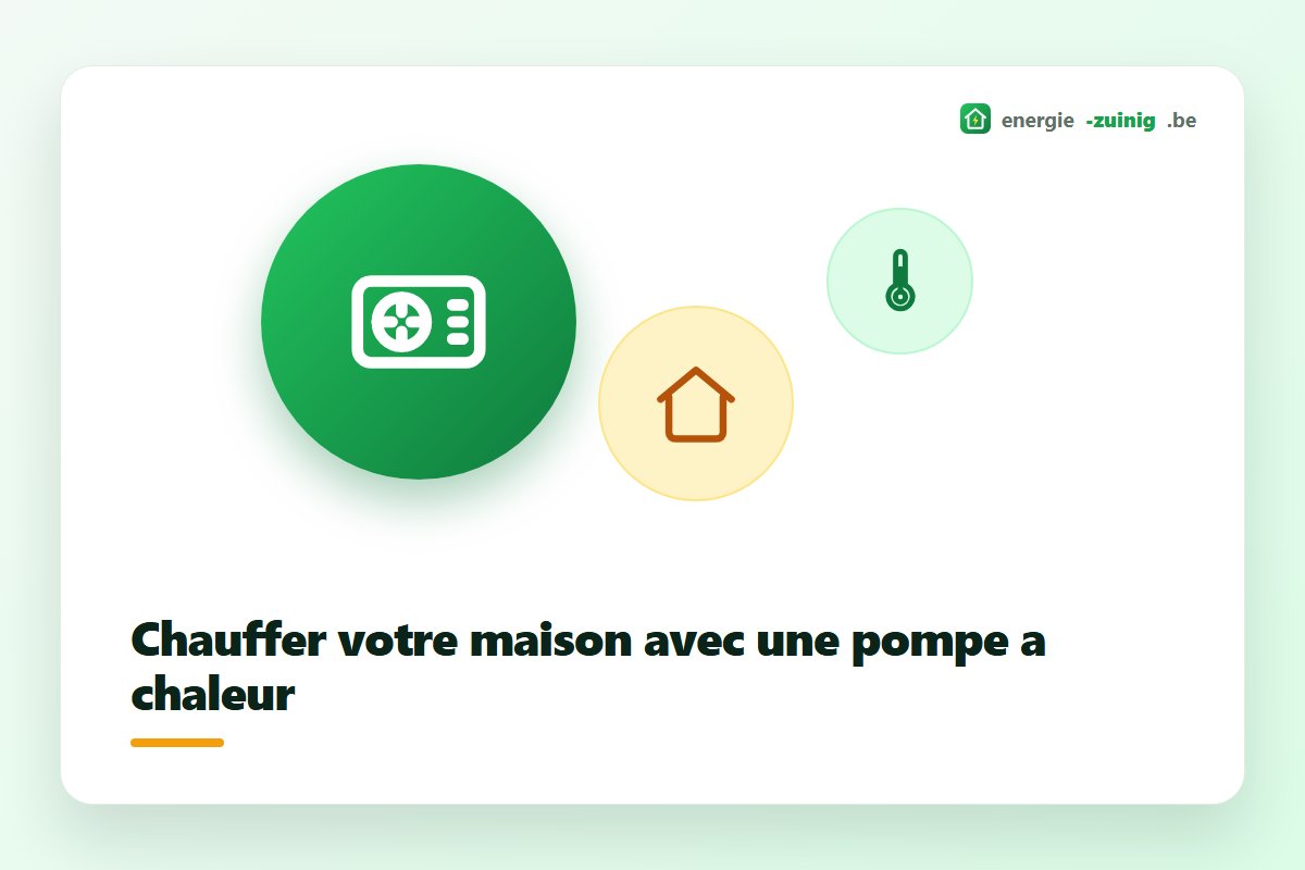 Pompe à chaleur chauffant une maison de manière économe avec la chaleur de l'air extérieur