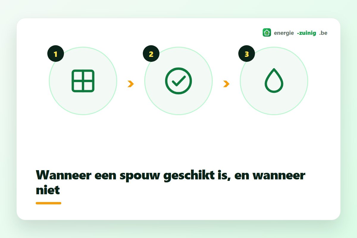Doorsnede van een spouwmuur met de voorwaarden voor spouwmuurisolatie: breedte, vervuiling en afwerking