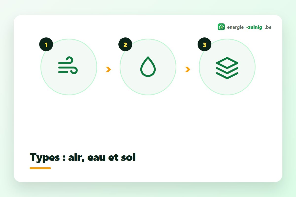 Types de pompe à chaleur comparés : air, eau et sol comme source de chaleur