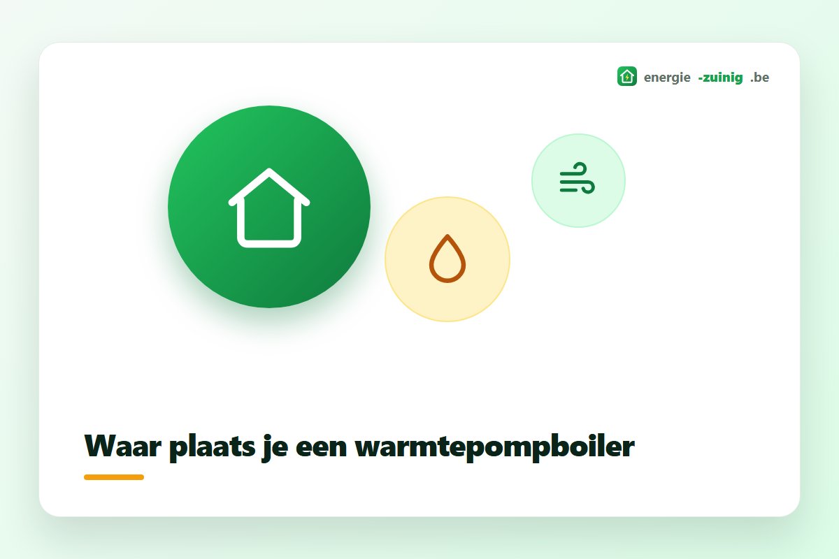 Plaatsing van een warmtepompboiler in een onverwarmde ruimte met restwarmte