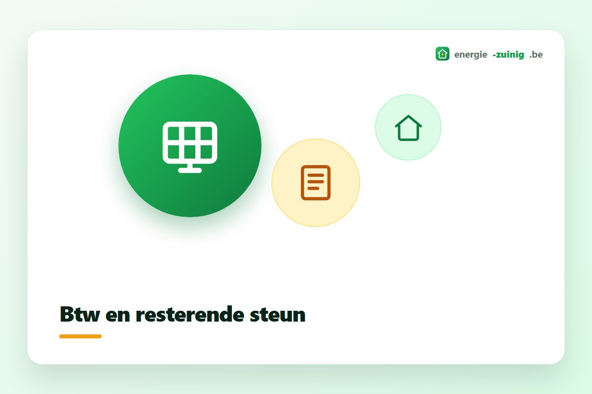 Overzicht van het btw-tarief en de resterende steunvormen voor zonnepanelen in Belgie